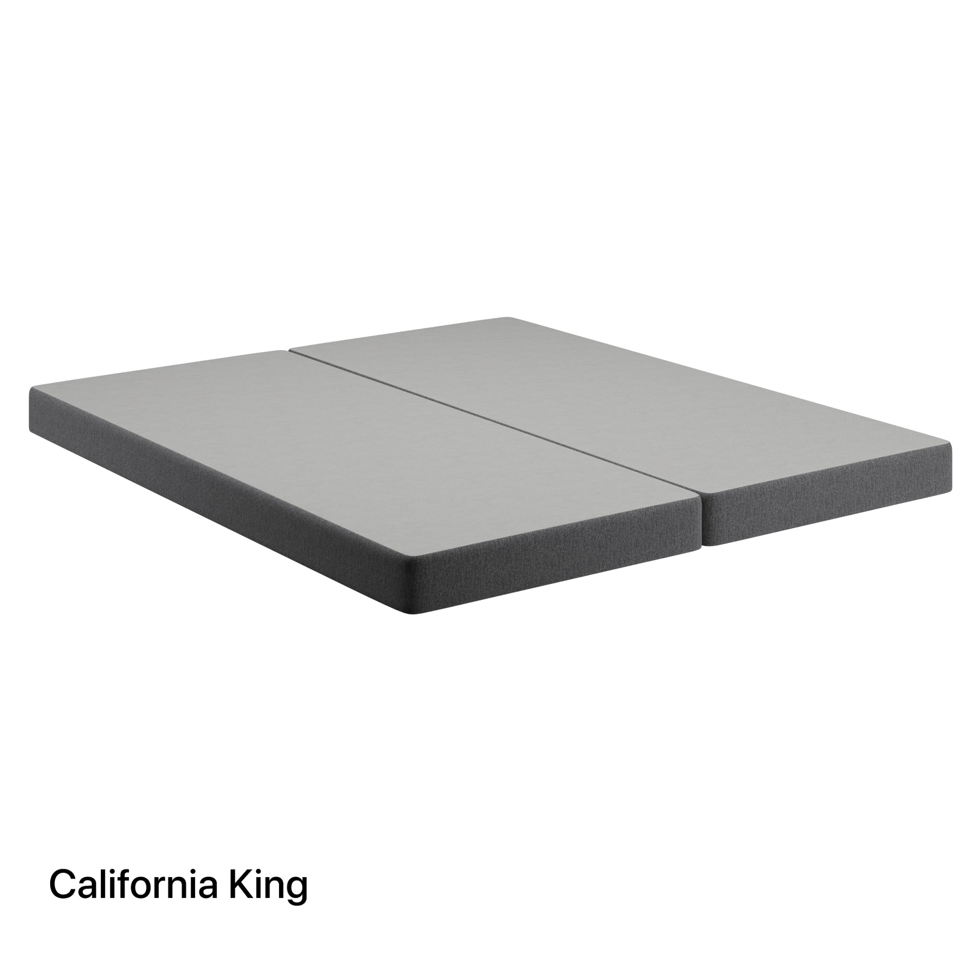 Beautyrest Flat Foundation 5.5" Cal King Size Gray foam mattress topper on a black background
