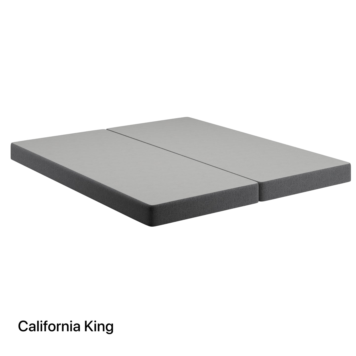 Beautyrest Flat Foundation 5.5" Cal King Size Gray foam mattress topper on a black background