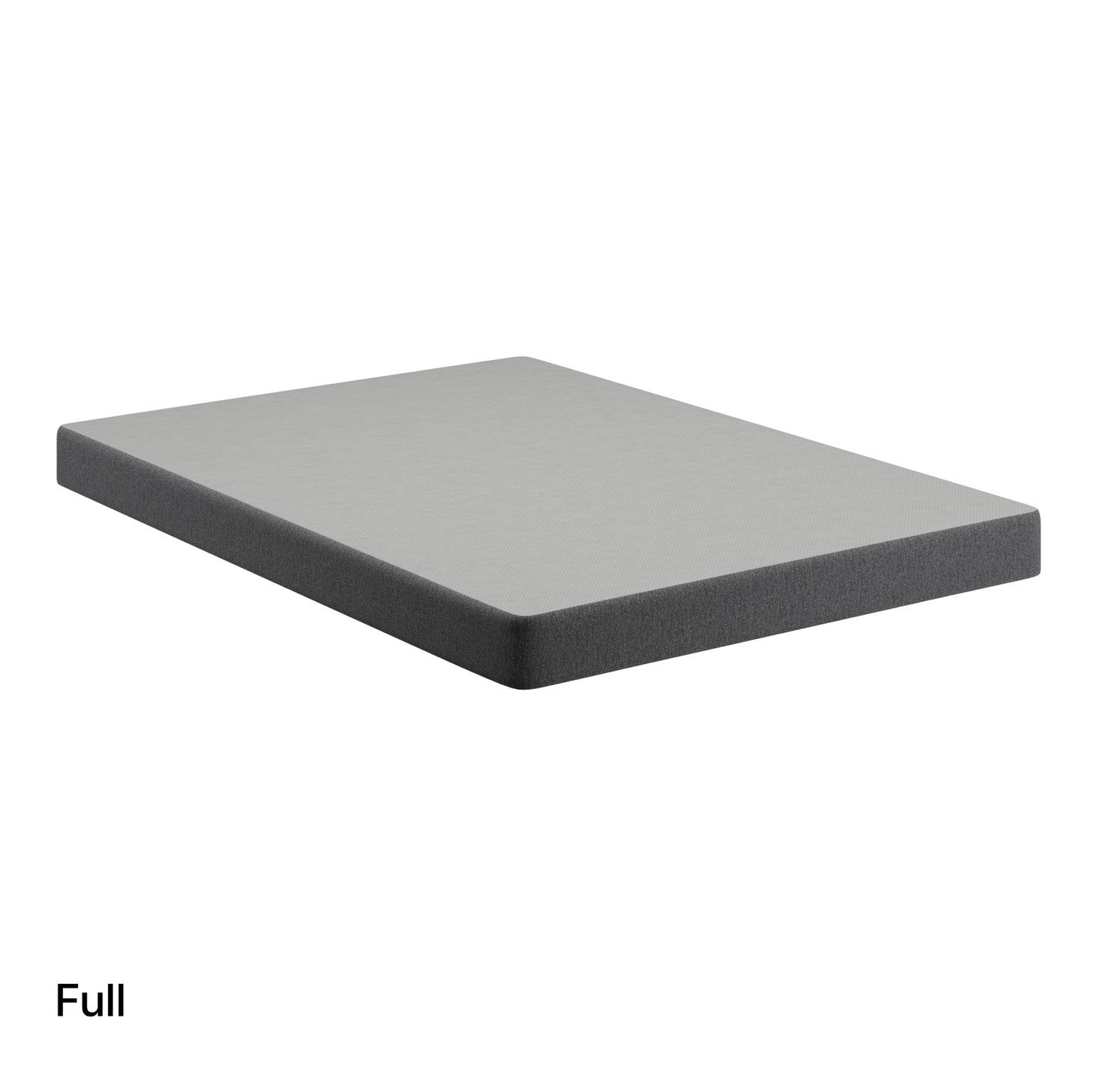 Beautyrest Flat Foundation 5.5" Full Size Gray foam mattress topper on a black background