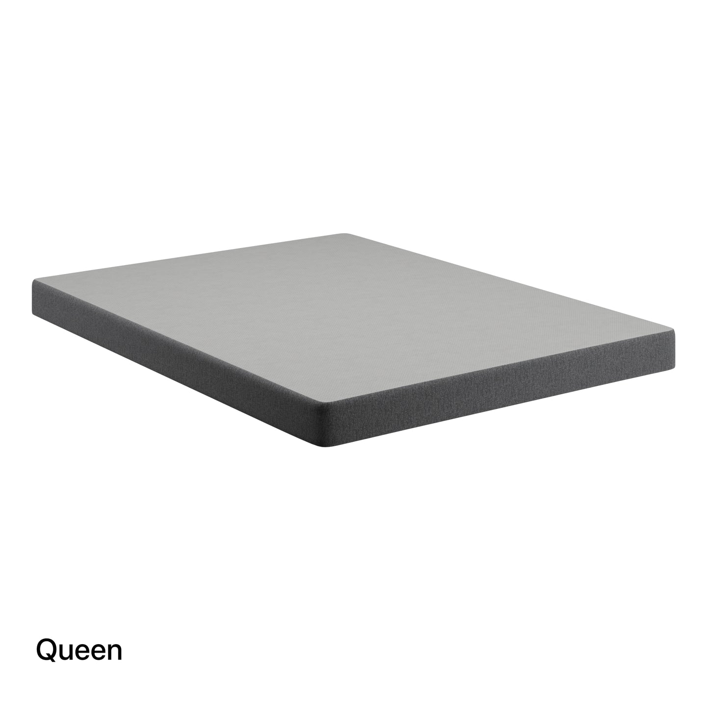 Beautyrest Flat Foundation 5.5" Queen Size Gray foam mattress topper on a black background