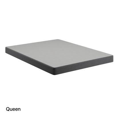 Beautyrest Flat Foundation 5.5" Queen Size Gray foam mattress topper on a black background
