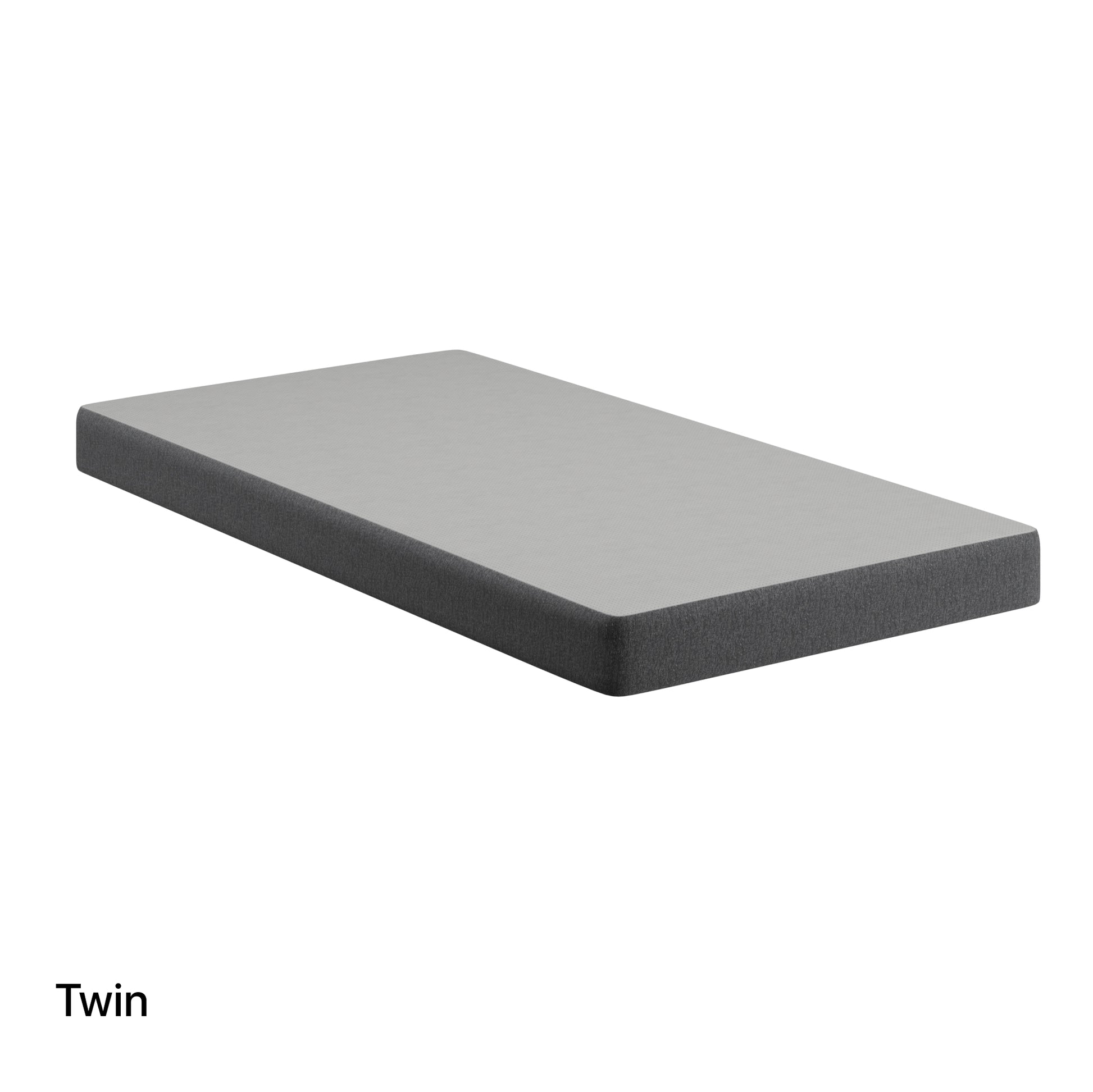 Beautyrest Flat Foundation 5.5" Twin  Size Gray foam mattress topper on a black background