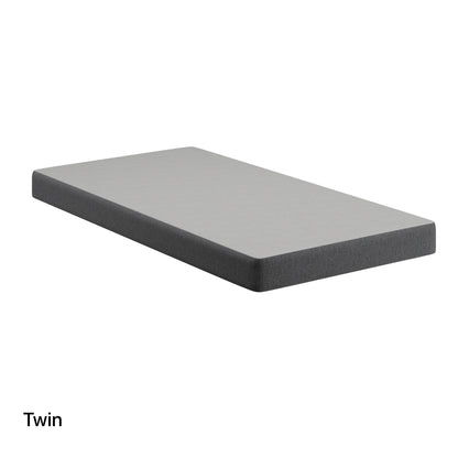 Beautyrest Flat Foundation 5.5" Twin  Size Gray foam mattress topper on a black background