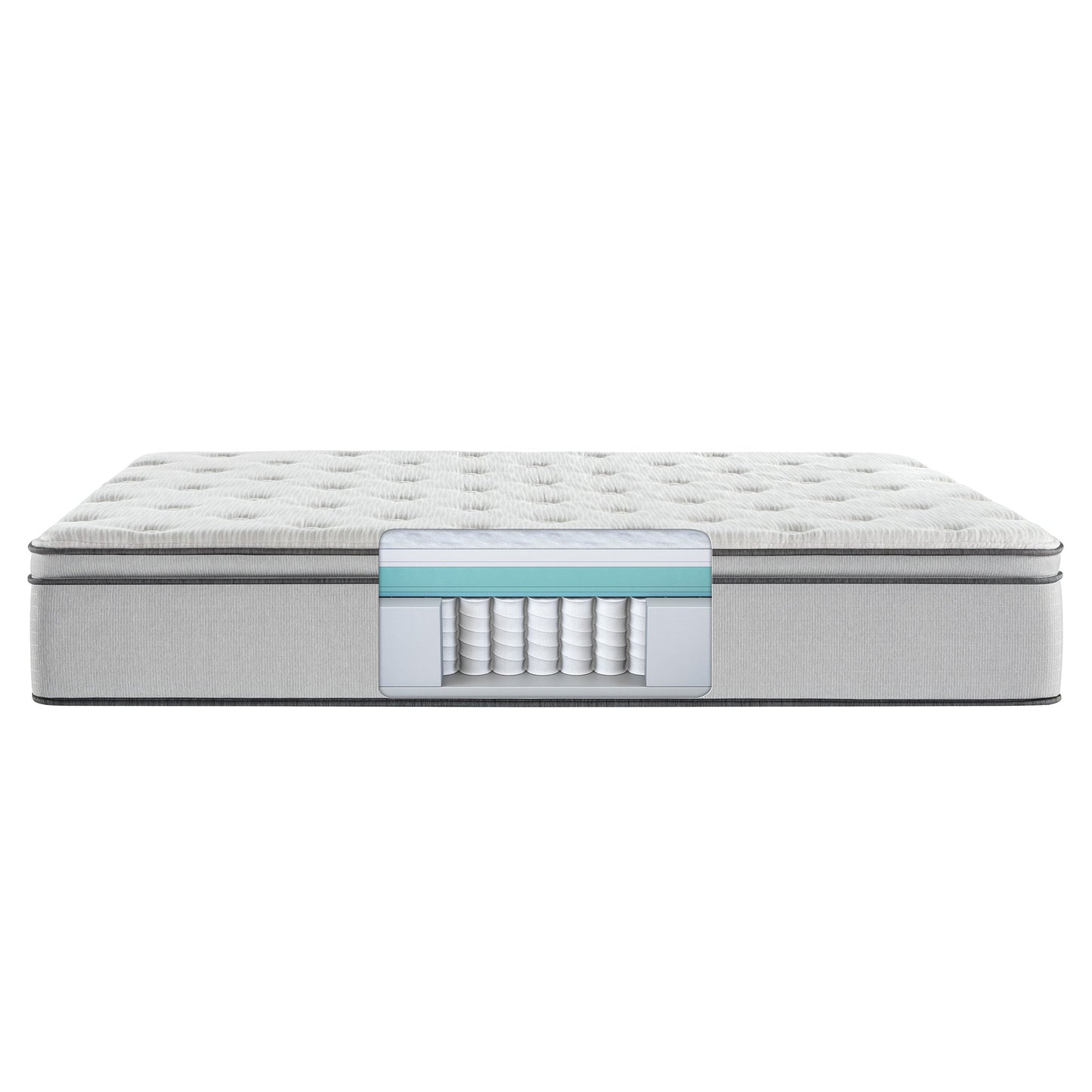 Diagram showing the inside material of the Beautyrest BR800 Medium Pillow Top mattress