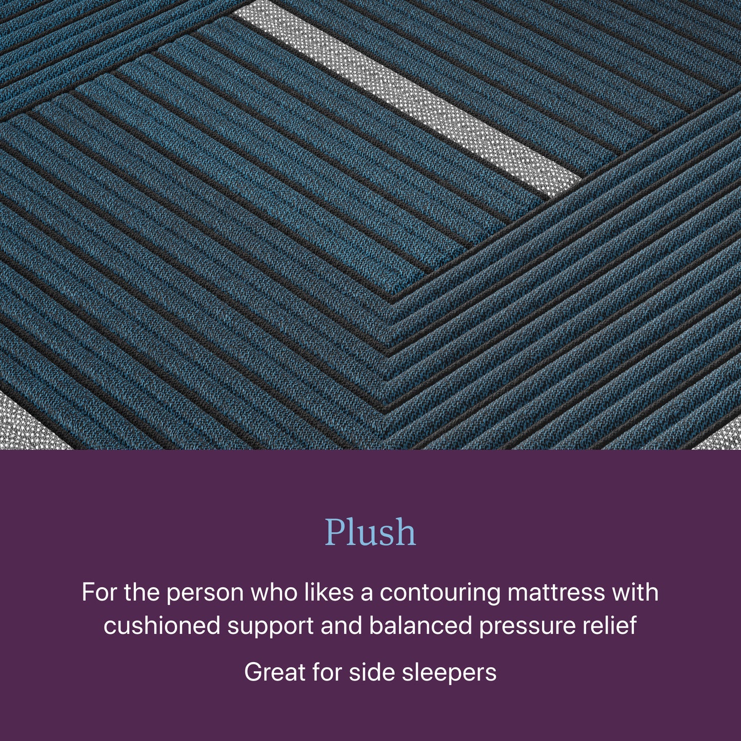 Closeup image of the Plush World Class Quilted Hybrid mattress